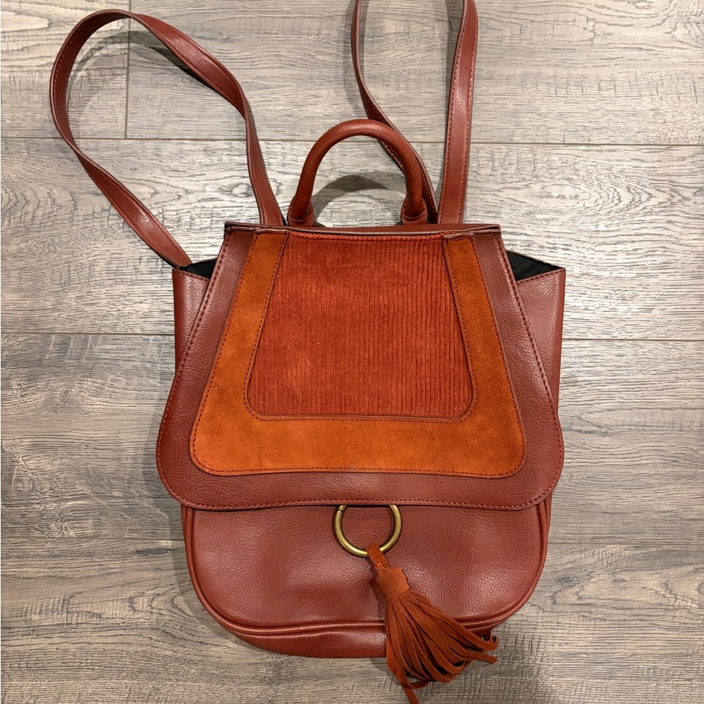 American Eagle Outfitters Rust and Brown Backpack
